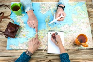 people planning their travel